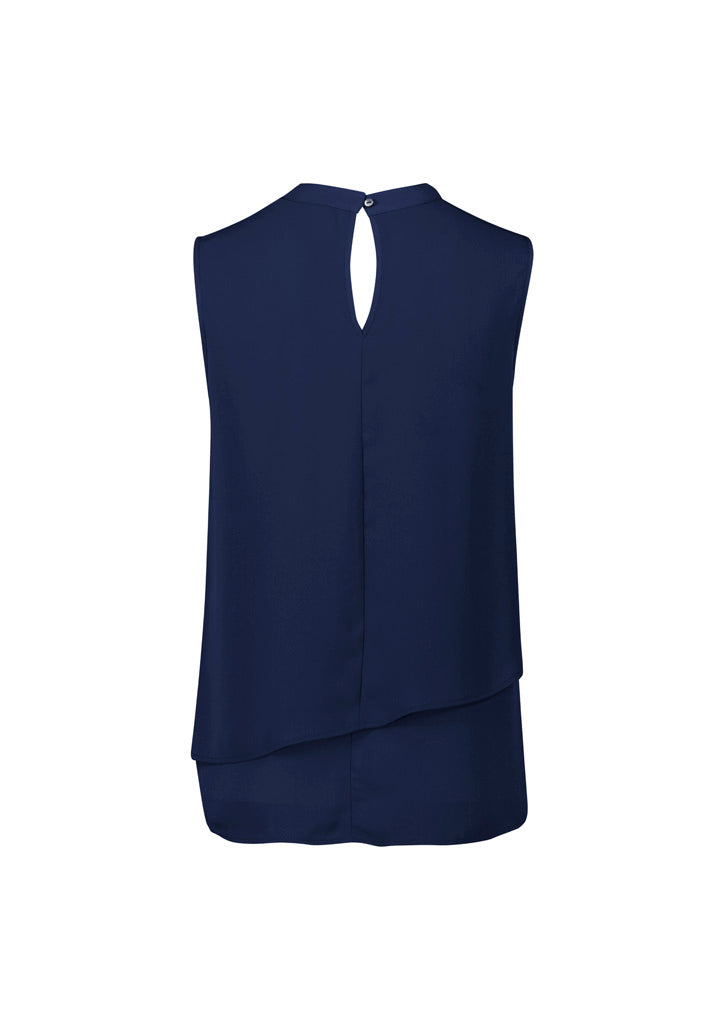 BIZ CORPORATES Womens Seville Sleeveless Layered Blouse RB260LN