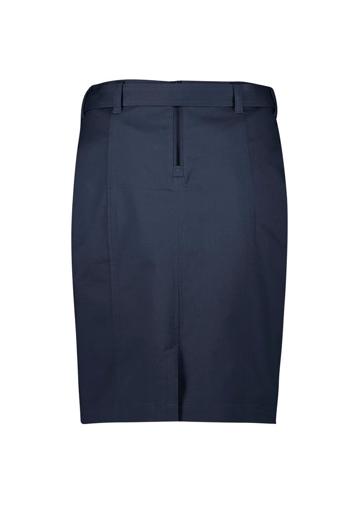 BIZ CORPORATES Womens Mid Waist Stretch Chino Skirt RGS264L