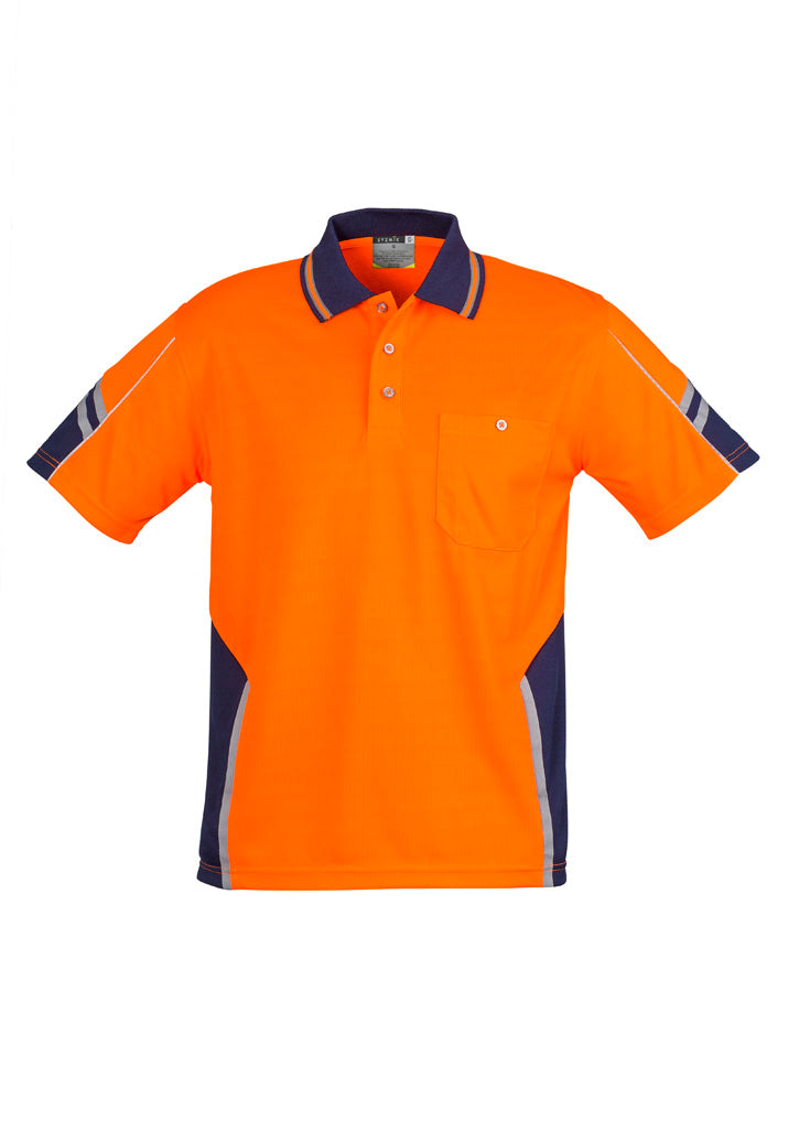 SYZMIK Mens Hi Vis Squad Short Sleeve Polo ZH237