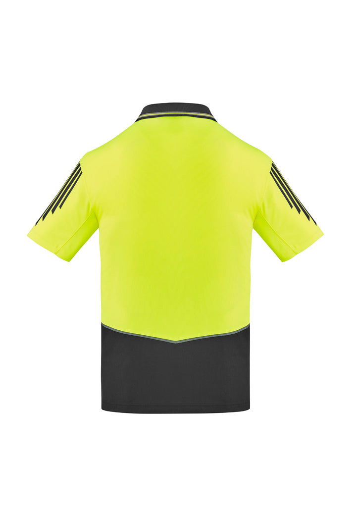 SYZMIK Mens Hi Vis Flux Short Sleeve Polo ZH315