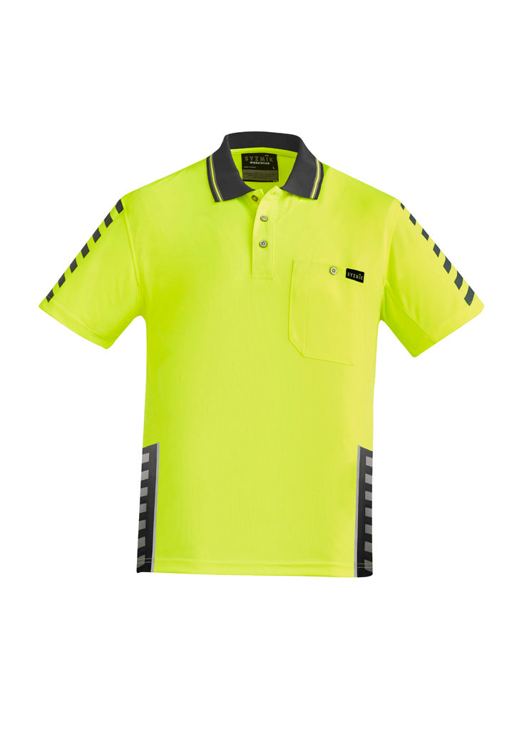 SYZMIK Mens Hi Vis Komodo Short Sleeve Polo ZH320
