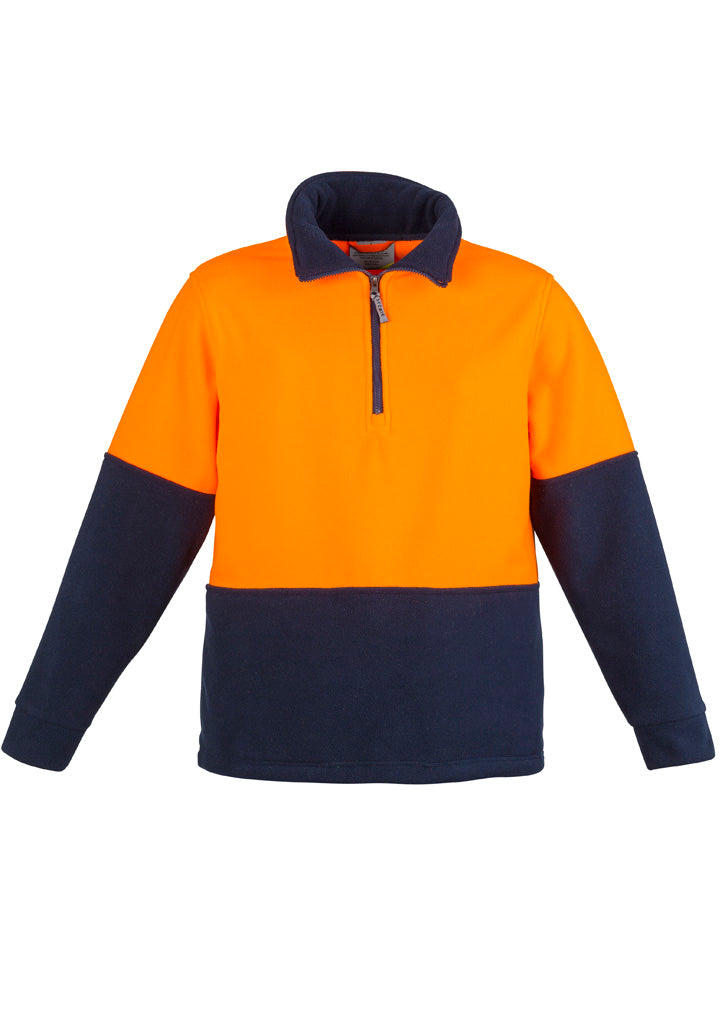 SYZMIK Unisex Hi Vis 1/2 Zip Polar Fleece Pullover ZT460