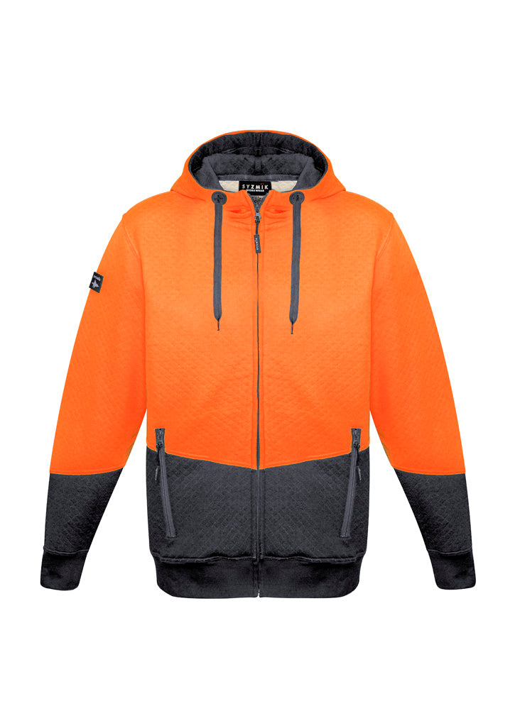 SYZMIK Unisex Hi Vis Textured Jacquard Full Zip Hoodie ZT478