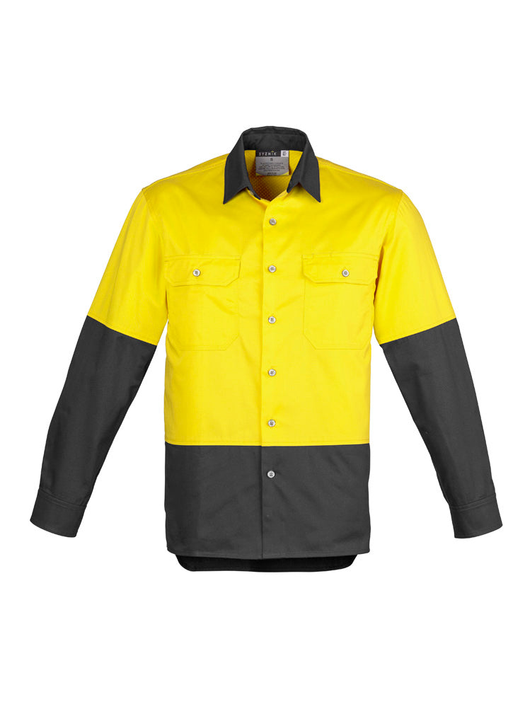 SYZMIK Mens Industrial Long Sleeve Shirt ZW122