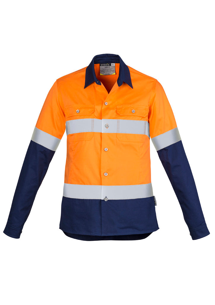 SYZMIK Womens Industrial Long Sleeve Shirt - Hoop Taped ZWL123