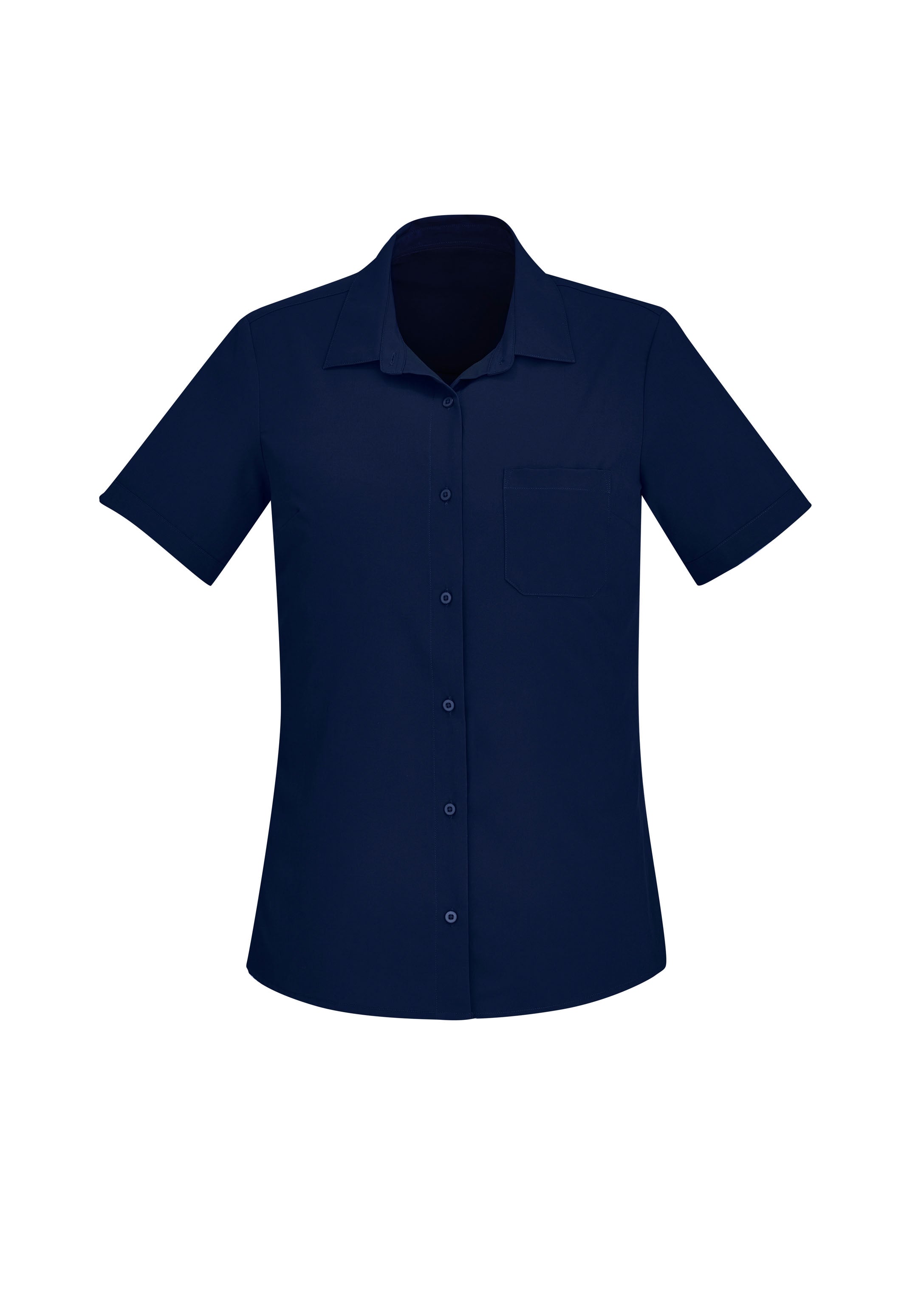BIZ CARE Womens Florence Plain Short Sleeve Shirt CS947LS