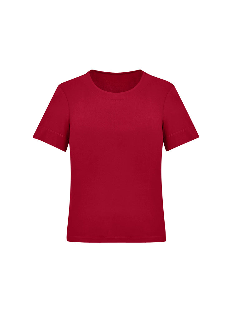 BIZ CARE Womens Marley Short Sleeve Jersey Top CS952LS