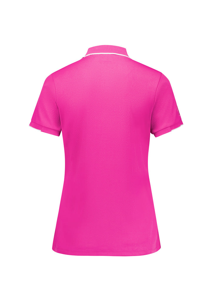 BIZ CARE Womens Pink Short Sleeve Polo CST313LS
