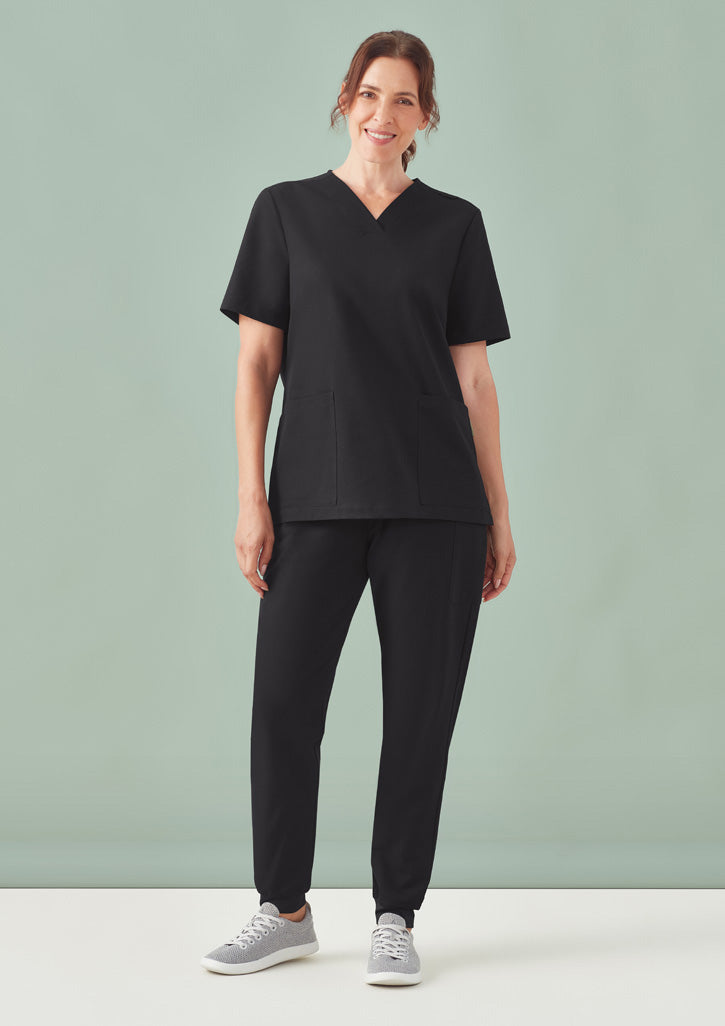 BIZ CARE Womens Pulse V-Neck Scrub Top CU543LS