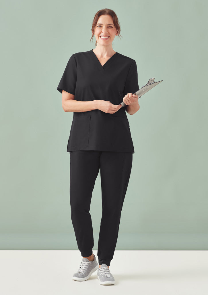 BIZ CARE Womens Pulse V-Neck Scrub Top CU543LS