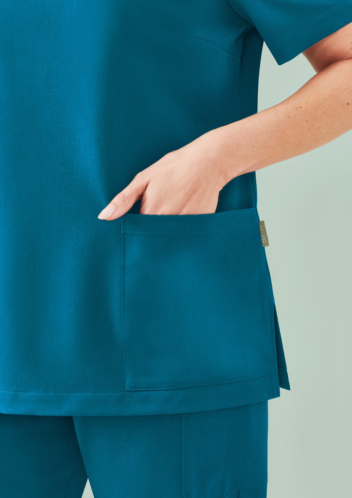BIZ CARE Womens Pulse V-Neck Scrub Top CU543LS