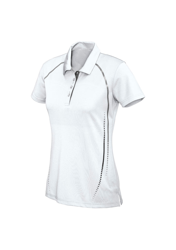 BIZ COLLECTION Womens Cyber Short Sleeve Polo P604LS