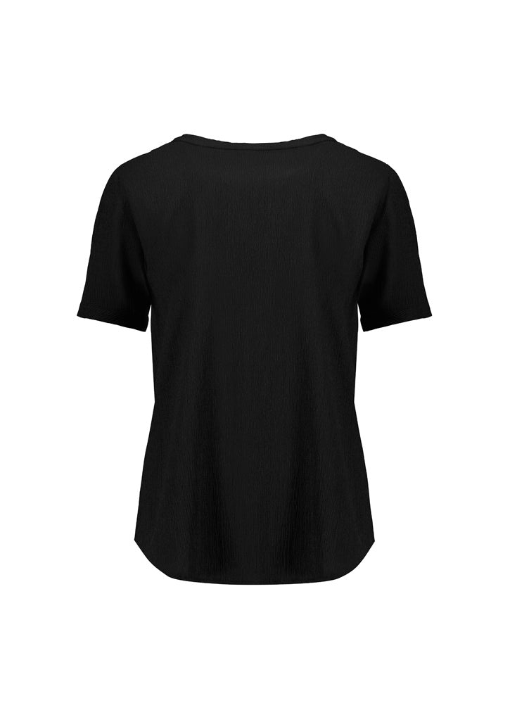 BIZ CORPORATES Womens Ruche Short Sleeve Blouse RU568LS