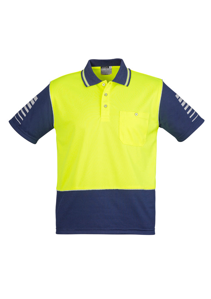 SYZMIK Mens Hi Vis Zone Short Sleeve Polo ZH236