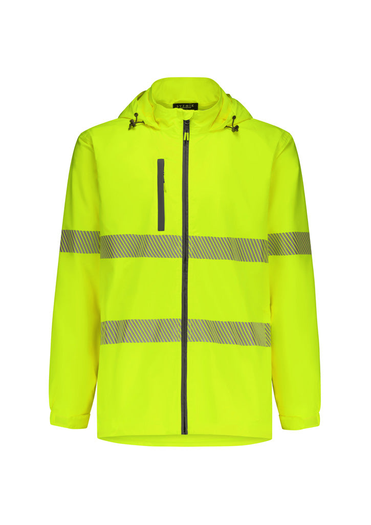 SYZMIK Unisex Super Light Segmented Tape Packable Rain Jacket ZJ560