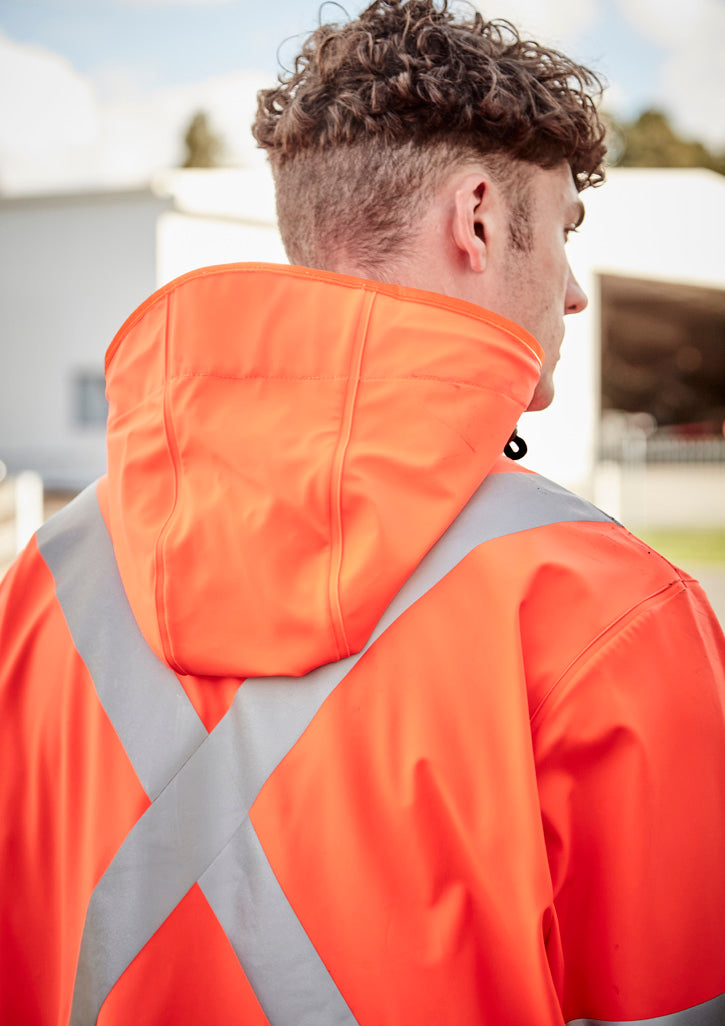 SYZMIK Mens Hi Vis X Back Heavy Duty Waterproof Jacket ZJ620-AU