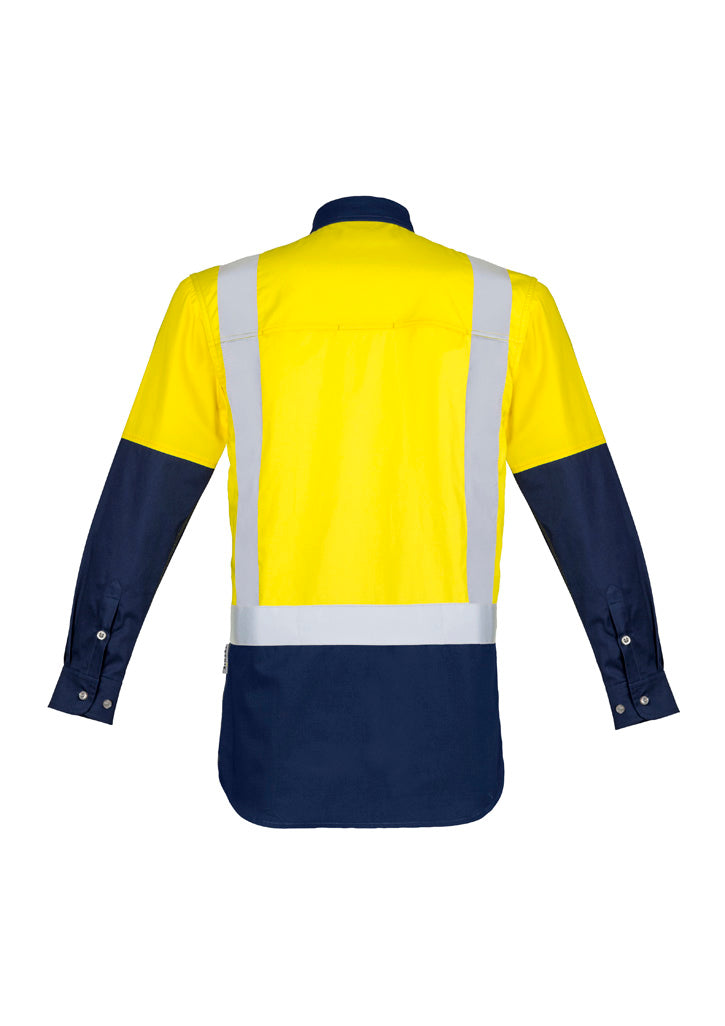 SYZMIK Mens Industrial Long Sleeve Shirt - Shoulder Taped ZW124