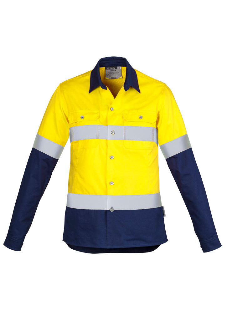 SYZMIK Womens Industrial Long Sleeve Shirt - Hoop Taped ZWL123
